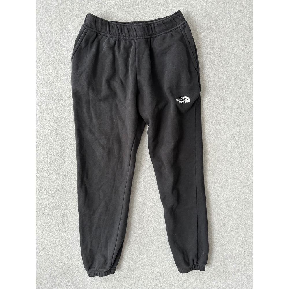 The North Face Sweatpants Womens Medium Black Fleece Joggers Logo Regular Fit